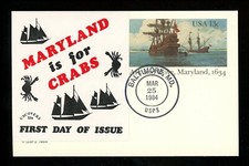 Tarjeta postal no oficial de Baltimore MD Maryland 1984 etiqueta descubierta FDC #UX101