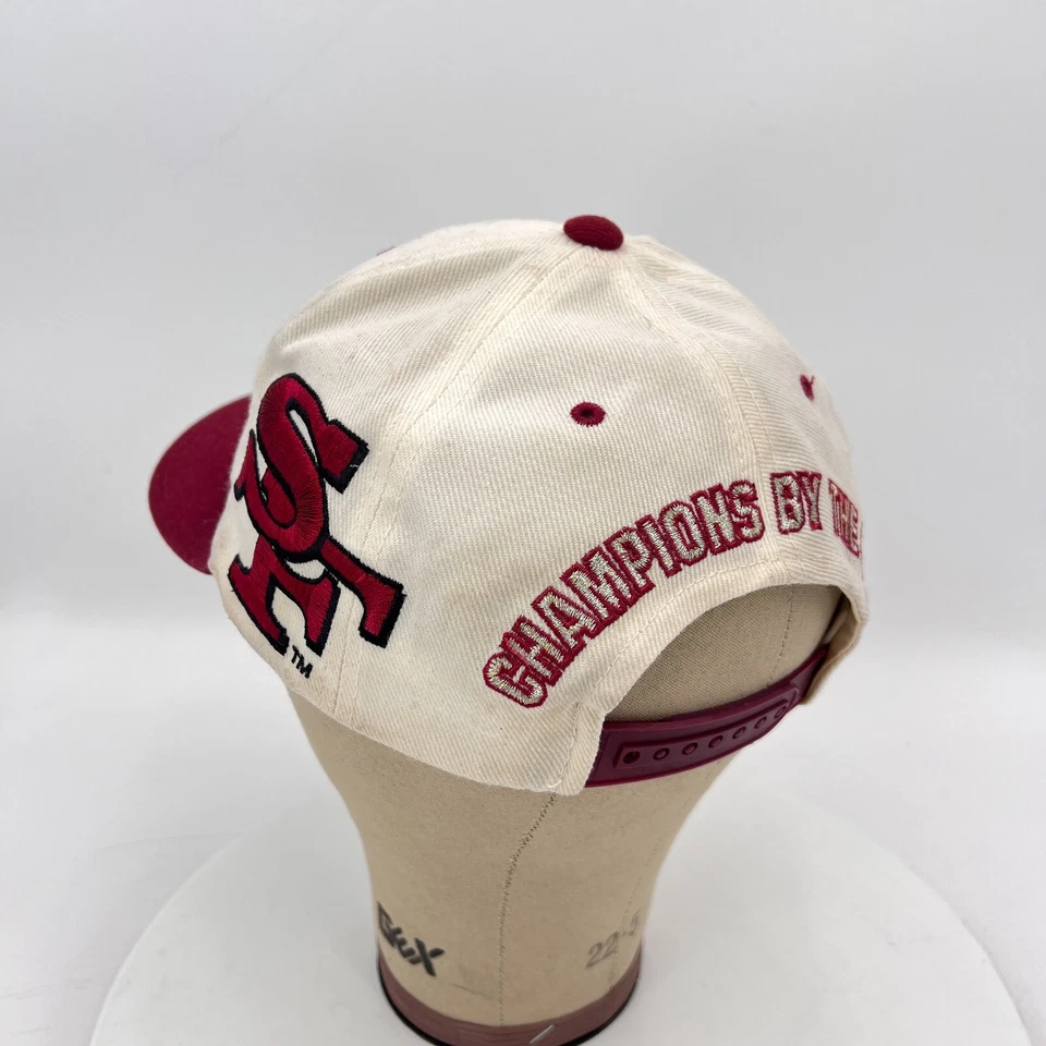 Gorra gorra San Francisco 49ers Champion by the Bay NFL One Fits roja blanca Snapback Foto 4 de 4