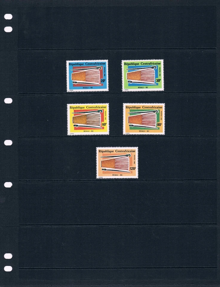 $4.00 Scott Value - 1982 CENTRAL AFRICAN REP Pentes Grampos de Cabelo CV MNH NH UMM - Imagem 2 de 4