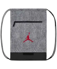 Nike Jordan Boy's Black/Ele Print Drawstring Gym Sack Bag (9A0746-100) - NWT