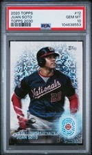 2020 TOPPS #12 JUAN SOTO PSA 10 GEM MINT TOPPS 2030 YANKEES NATIONALS