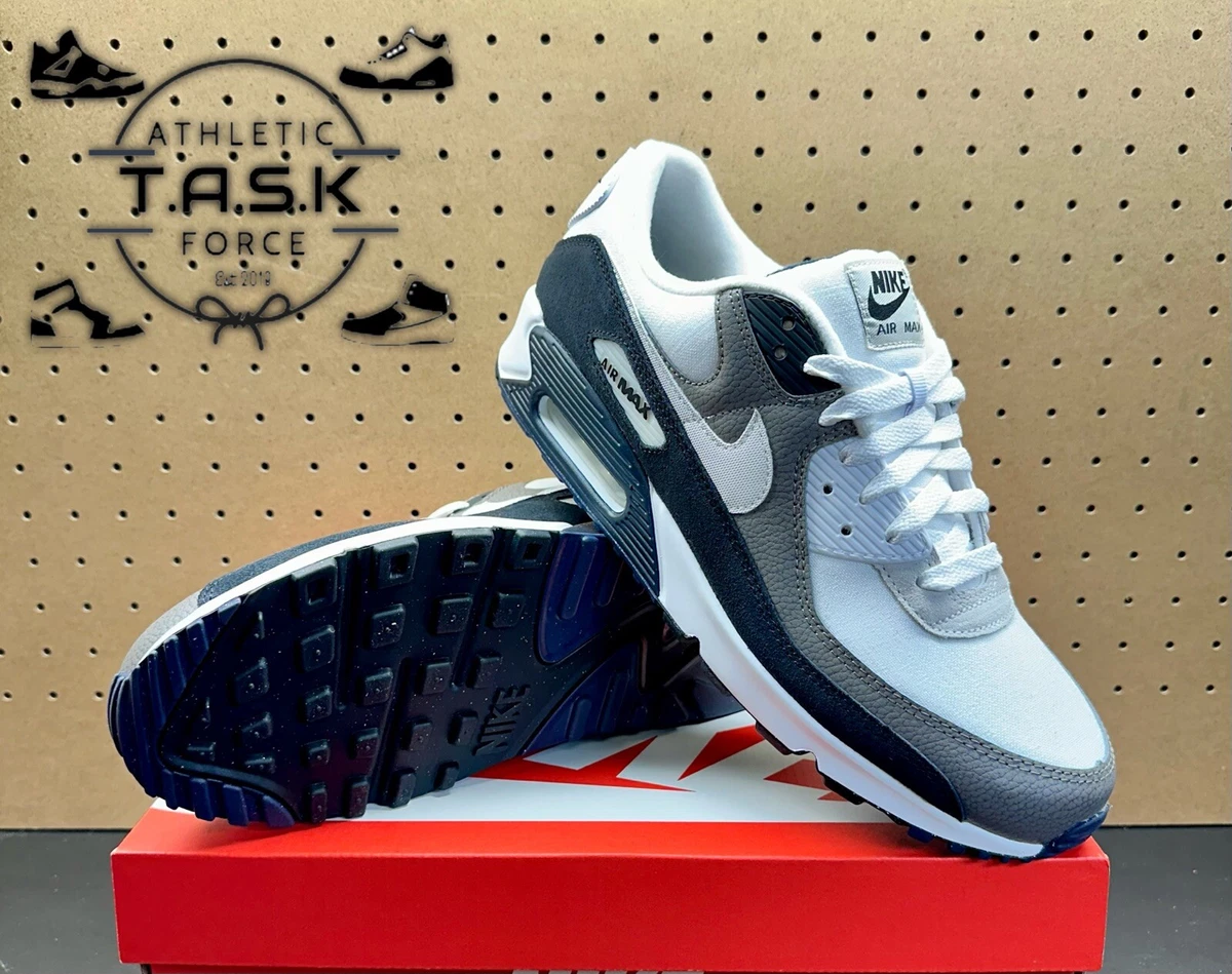 Air max 90 top 1 white dark obsidian