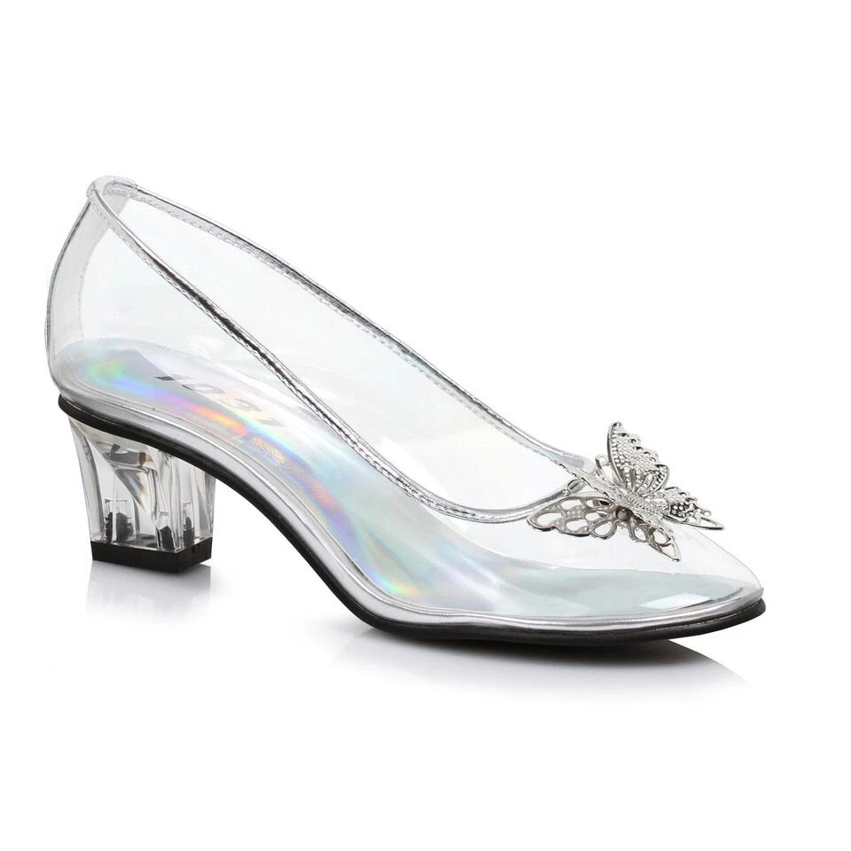 Clear Glass Slippers Disney Princess Frozen Dress Up Costume Shoes Girls 2 3 4