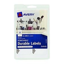 Avery Removable Durable Labels 1.75 x 1 Design Moisture Resist 50Pk
