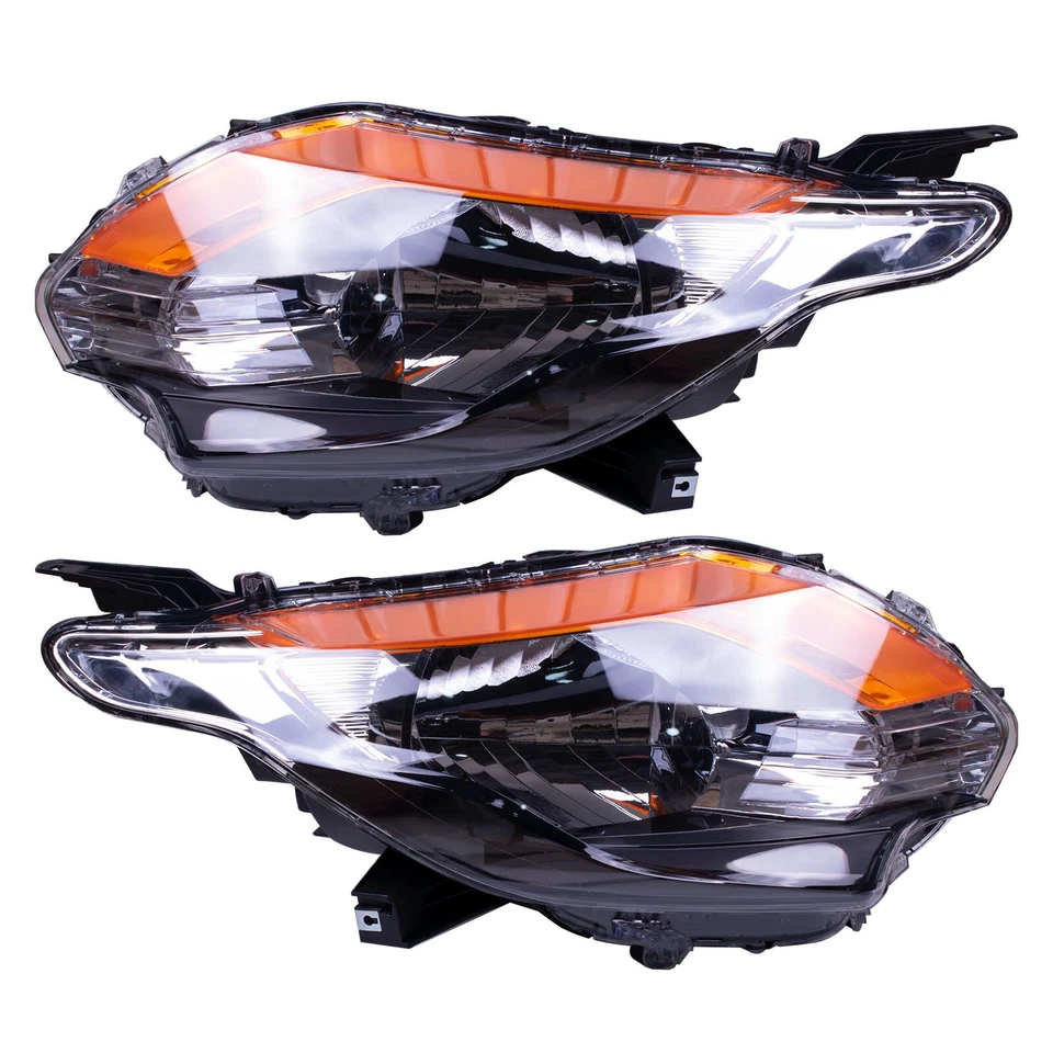 New Pair LH+RH Head Light Lamp Black Fits Mitsubishi Triton MQ GLX 2015~2018 Ute - image 2 of 4