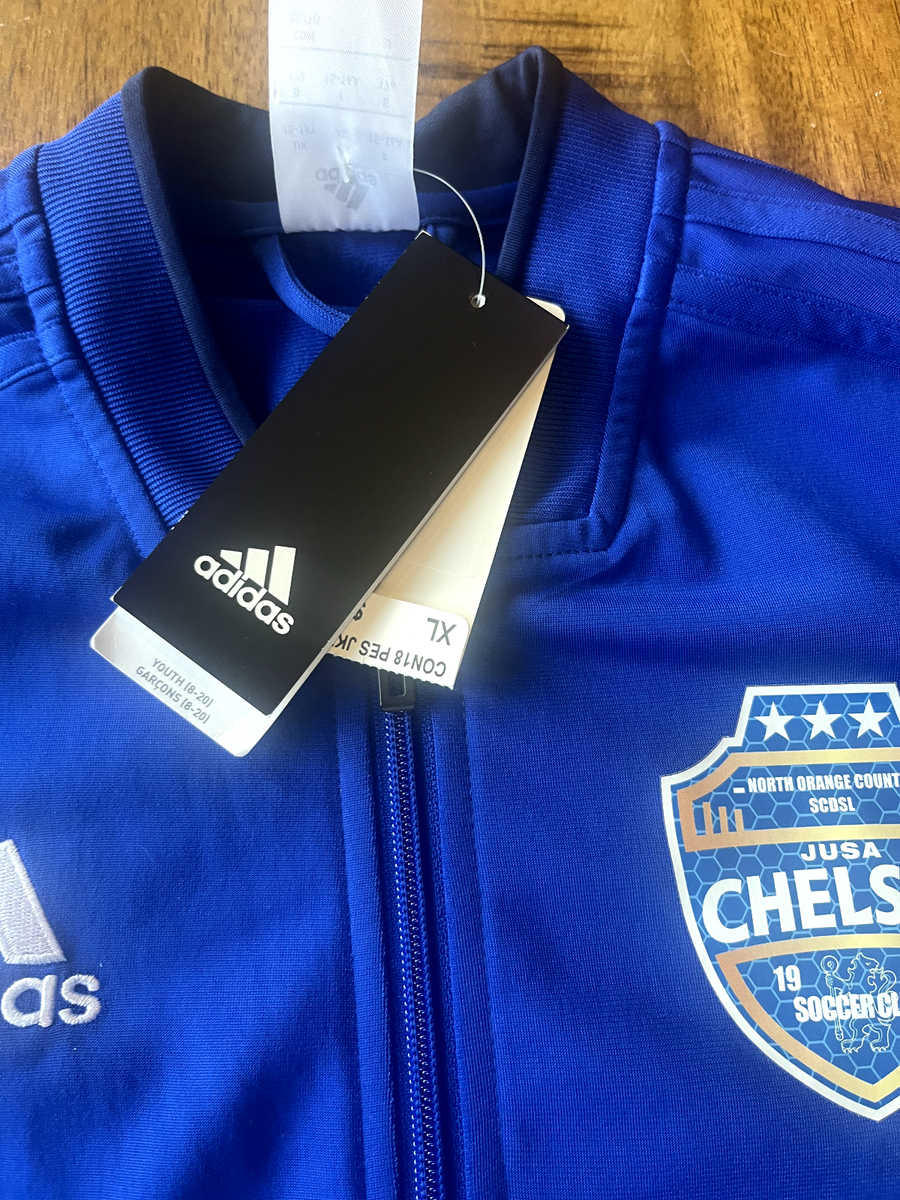 Adidas Chelsea FC Soccer Futbol Full Zip Track Jacket Youth XL