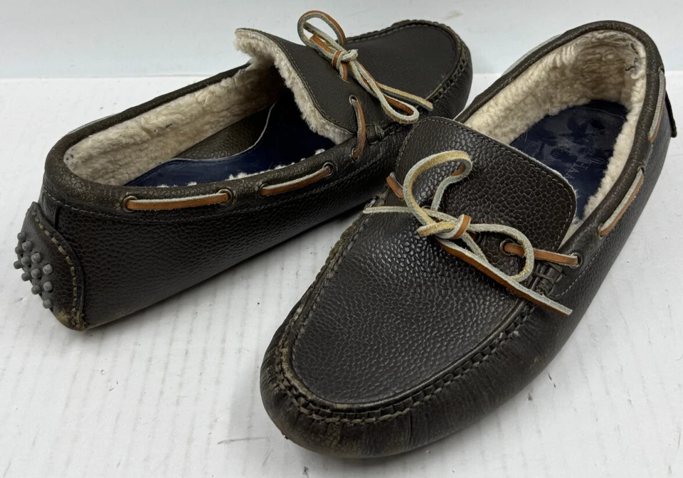 Mocasines Cole Haan Air Grant para Hombres 10 Cuero Marrón Sin usar, puntera forrada de vellón Zapatilla Foto 3 de 4