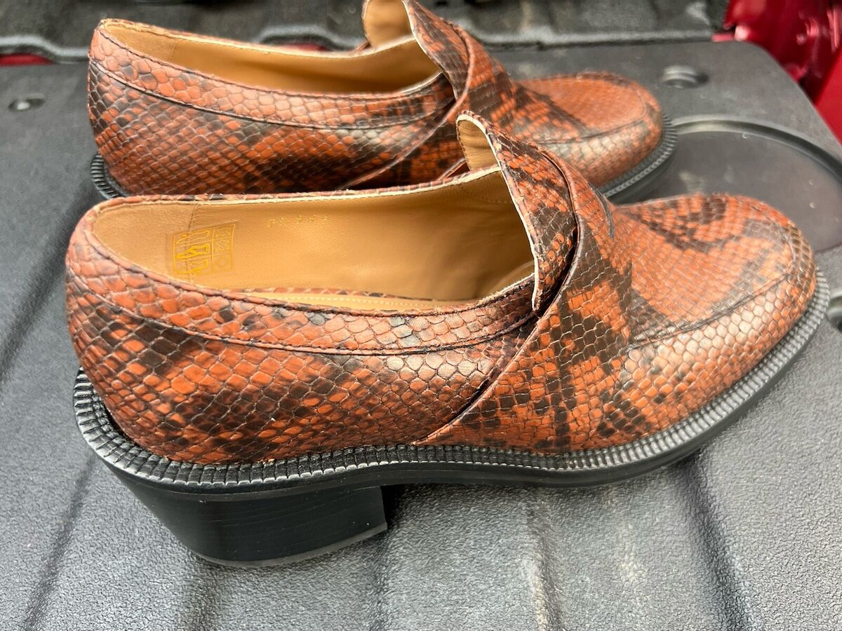 Dries Van Noten Snakeskin Embossed Penny Loafer Qu541 Tan712 Dries Van Noten Snakeskin Embossed Penny Loafer Qu541 Tan712