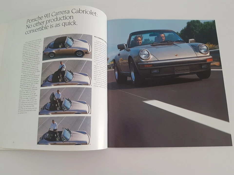 1985 Porsche Original Sales Brochure Carrera &928 - Image 4 of 4