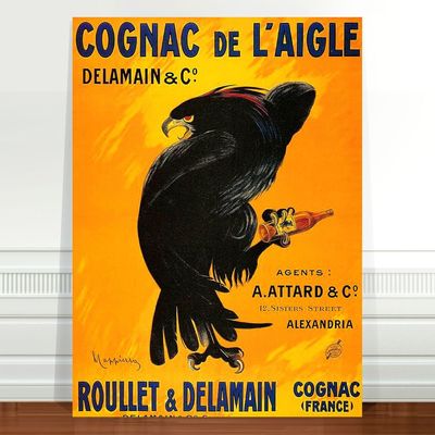 Vintage Liquor Advertising Poster Art ~ CANVAS PRINT 24x18'' Cognac de L'aigle