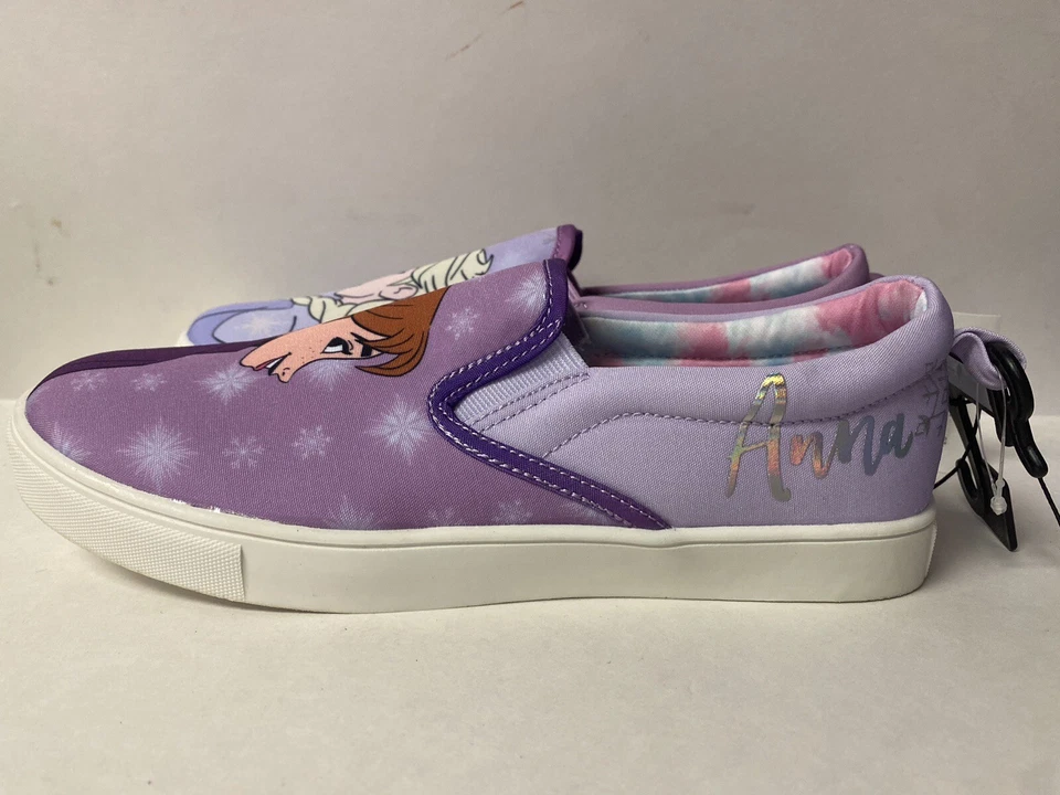 Disney Frozen ZAPATOS ANNA & ELSA Zapatillas sin cordones Mocasines Planos Mocasines Planos Mocasines Talla 2 Foto 3 de 4