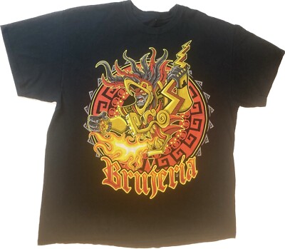 BRUJERIA cd lgo URBAN AZTEC Official SHIRT No Size Tag Black T-shirt