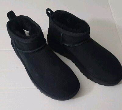 UGG ULTRA MINI CLASSIC WOMEN'S BOOT BLACK SIZE 7. | eBay