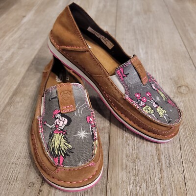 Ariat® Ladies Sz US 7B Cruiser Western Aloha Hula Print Tan