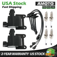 2XIgnition Coil & Wireset and Platinum Spark Plug for Toyota Camry RAV4 L4 UF180