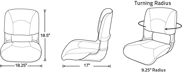 Tempress All Weather High Back Boat Seat