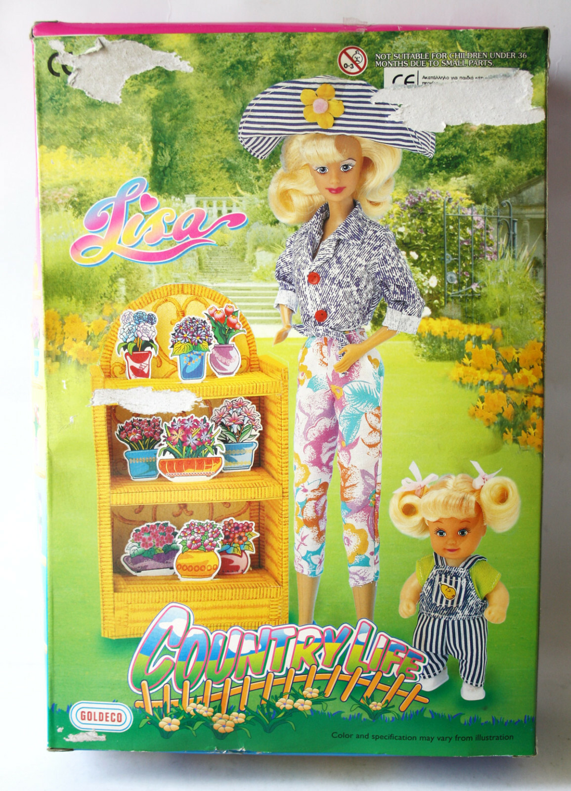 RARE VINTAGE 90'S LISA 11.5" DOLL + KID COUNTRY LIFE GOLDECO NEW ! eBay