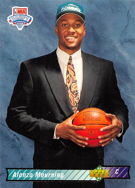 Alonzo Mourning Hornets 1992 93 Upper Deck RC Rookie Card 2 FREE 