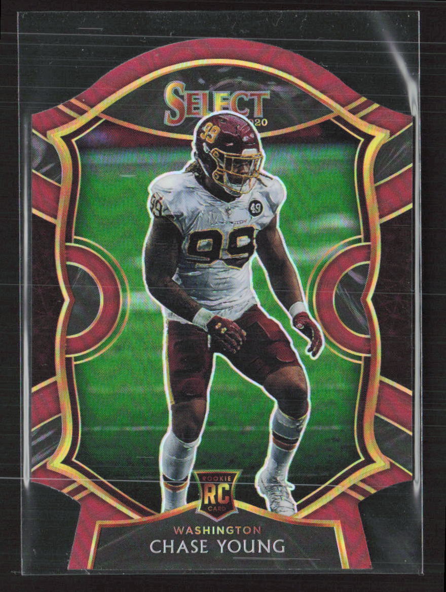 2020 Panini Select #64 Chase Young Maroon Prizm Die Cut Washington RC (JT)