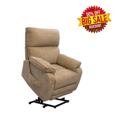Power Lift Recliner w/ Headrest & Massage & Heat Color Beige(G21)