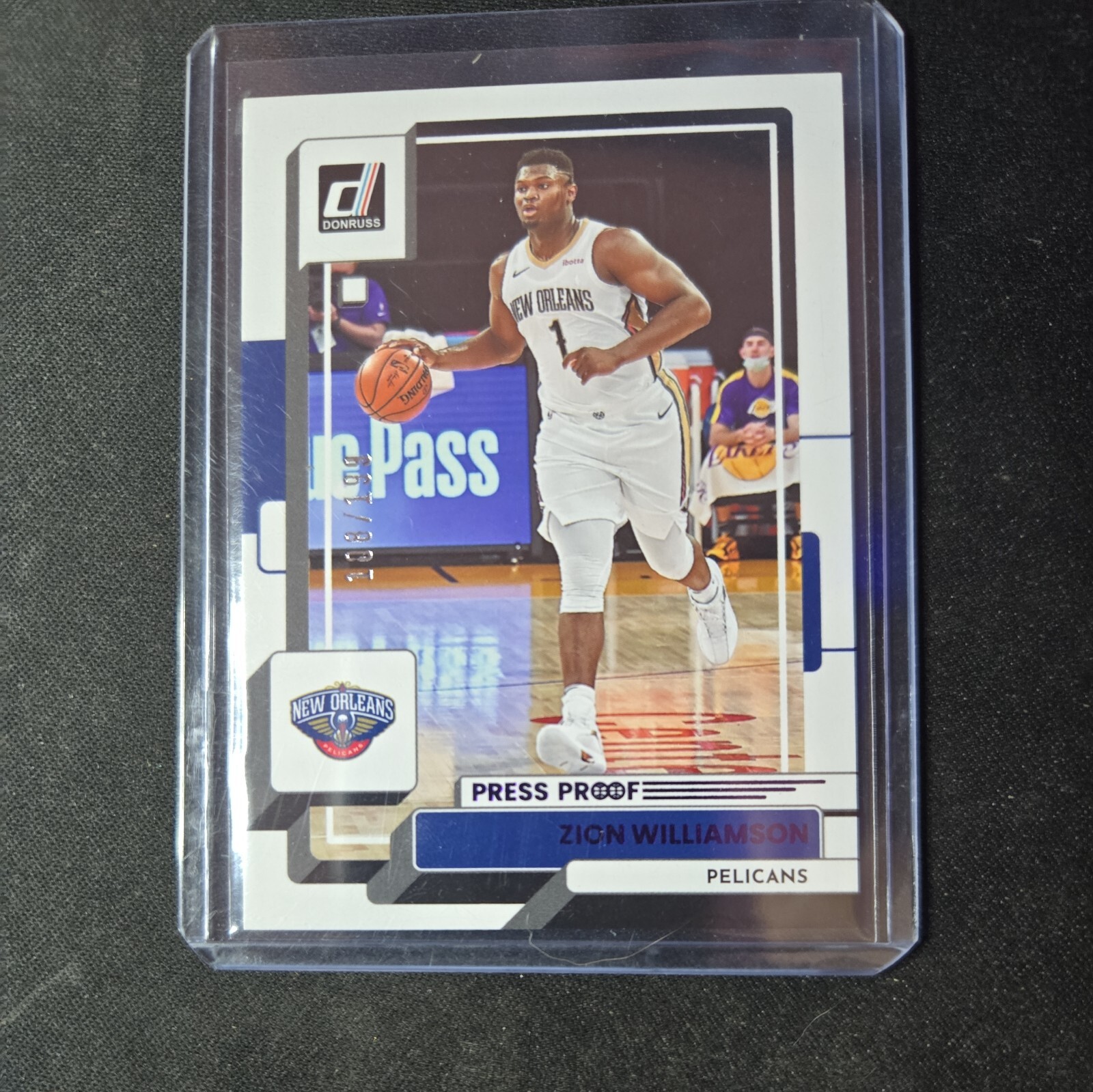 2022-23 Panini Donruss Purple Press Proof /199 Zion Williamson #164 WB3M