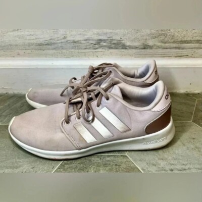 Adidas Blush Pink & Rose Gold Cloudfoam QT Racer Sneakers, Women's 6.5 |  eBay