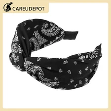 1Pcs Women Knotted Wide Headband Fashion Hair Accessories Black 2.44" Width