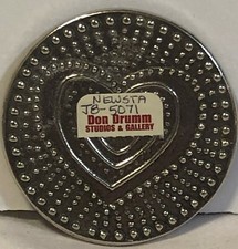 Purse mirror, Small hand mirror, Handbag mirror with punched metal back, Newsta
