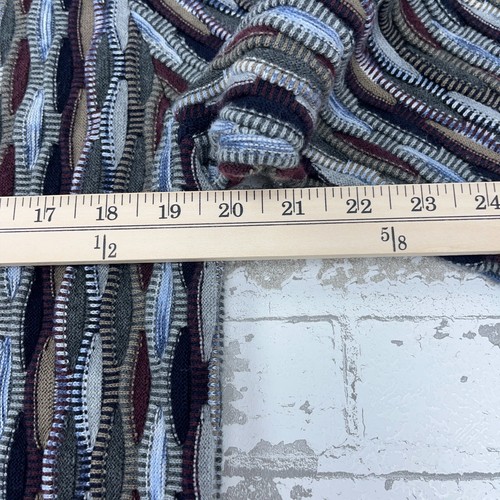 Vintage 3D Knit Sweater Men XL Gray Multi Textured Biggie Cosby Y2K Hip Hop - Picture 10 of 12