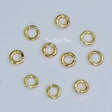 2.5MM 22 Gauge 14k Solid Yellow Gold 22 Gauge Petite Small Open Jump Rings 10