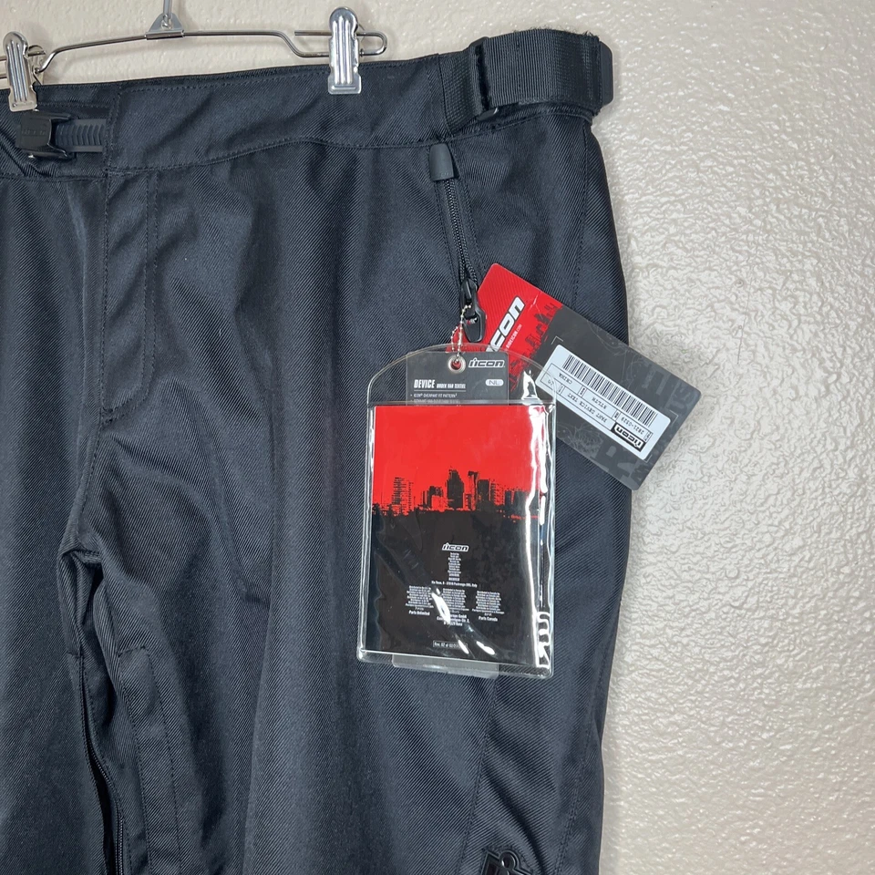 Pantalones textiles ICON Device Asphalt Technologies para hombre talla 40 protectores sobrepantalones Foto 3 de 4