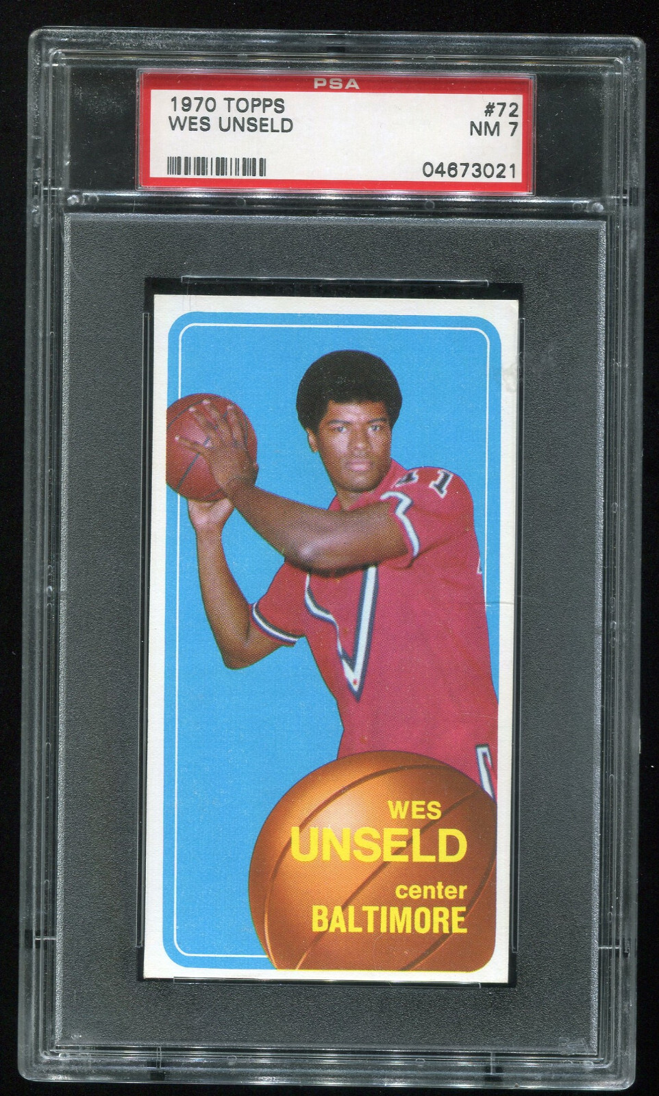 1970 Topps WES UNSELD #72 PSA 7 Near Mint – Baltimore Bullets – MUST HAVE!!!
