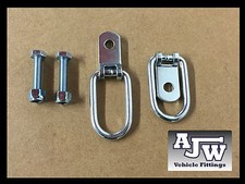 2 Small Tie Down Lashing Ring & Fixing ZP Hook Horsebox Trailer Van Truck Boat