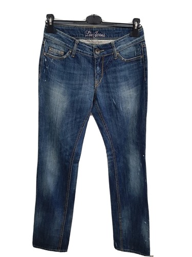 Liu-jo jeans pants pantalone donna woman blu blue tg 42 sz 28 strappato  jacket | eBay