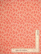 Coral Orange Wildflower Fields Floral Flower Cotton Fabric Santee By The yard