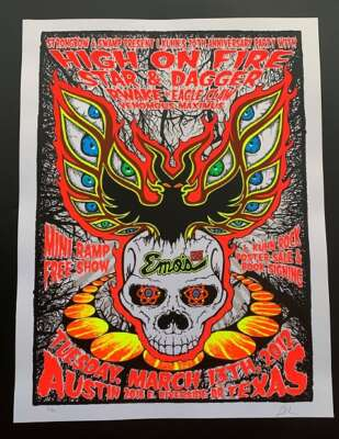 #ad High On Fire Concert Poster Austin 2012 $54.60