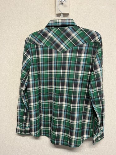 PRPS Jefferson Plaid Snap Button-Up Shirt Green Multi Men’s Size S NEW - Picture 7 of 10