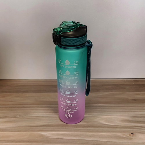 3er Set Sport Motivation Trinkflasche mit Zeitmarkierung 32Oz BPA frei - Bild 12 von 30