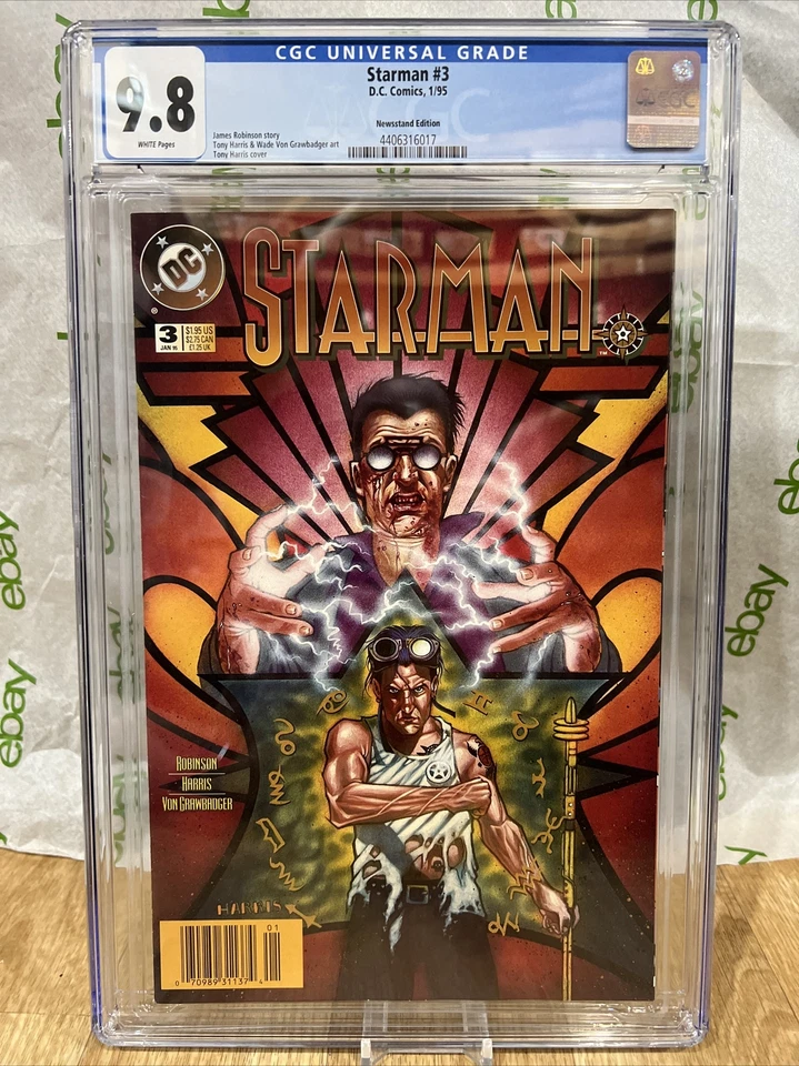 Quiosco Starman #3 1995 DC Comics Robinson Harris Pop 1 calificado CGC 9,8 Foto 2 de 3
