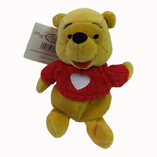 Disney Winnie the Pooh Valentine Pooh Beanie Bean Bag Plush all Tags Near Mint