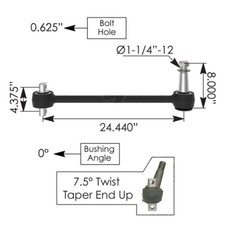 Torque Rod Freightliner w/bushings and blank included part #1614149003, TMR548