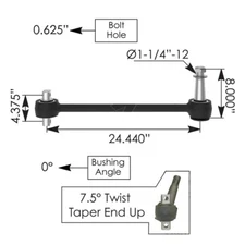 Torque Rod Freightliner w/bushings and blank included part #1614149003, TMR548