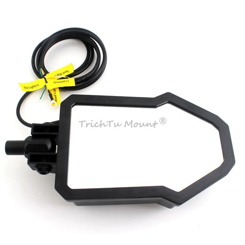 UTV Side View Mirrors w/ LED Light DRL Turn Signal For Polaris RZR 1.5-2" Bars - Foto 18 di 21