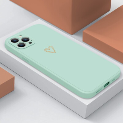 Case For IPhone 17 16 15 14 13 12 Pro Max 11 Air Girls Love Heart Silicone Cover - Foto 4