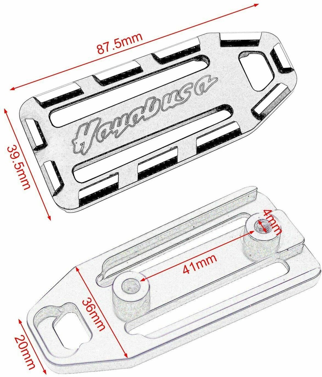 Front Foot Peg Pad Covers For Suzuki Hayabusa GSX1300R (1999–2022) – Black Aluminum