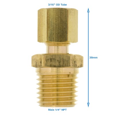 Raccord De Compression Laiton 1/4 OD Vers 1/4″ NPT Femelle – Coupleur Pour Tuyau
