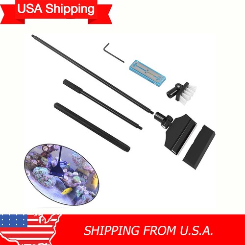 US Seller Aquarium Algae Scraper Cleaner Brush with 10 Blades for Glass Tank