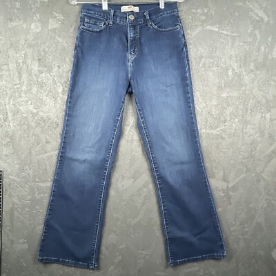 Levi' 512 Jeans Size 10 M Women's Perfectly Slimming Boot Cut Stretch Blue Denim