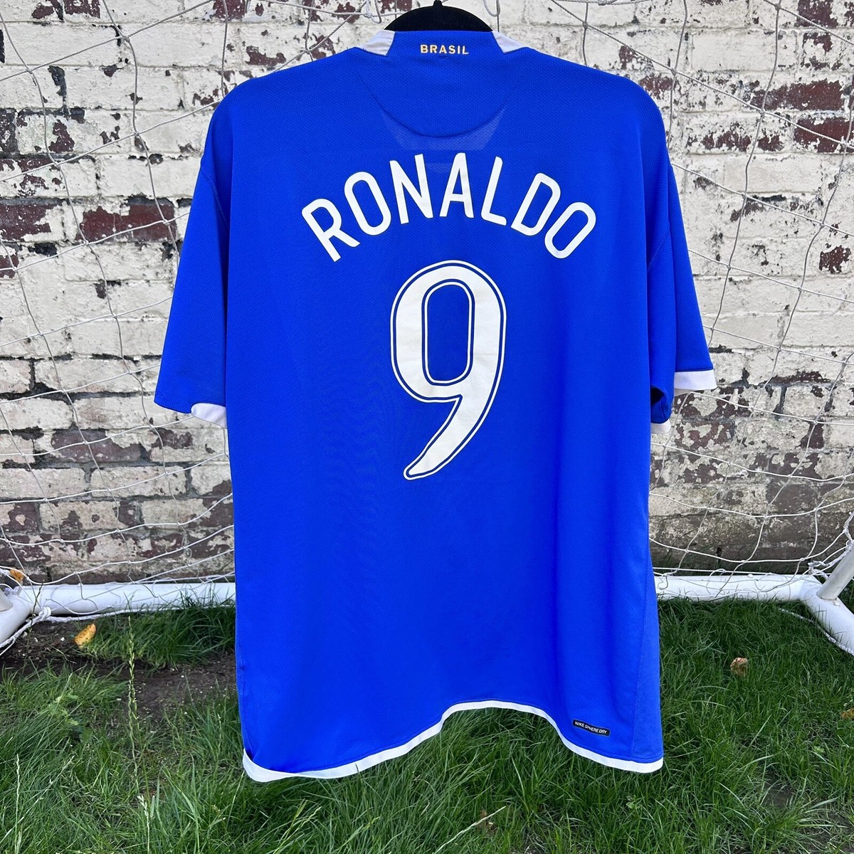 Brazil 2006-07 Away shirt RONALDO 9 Genuine Classic football Shirt