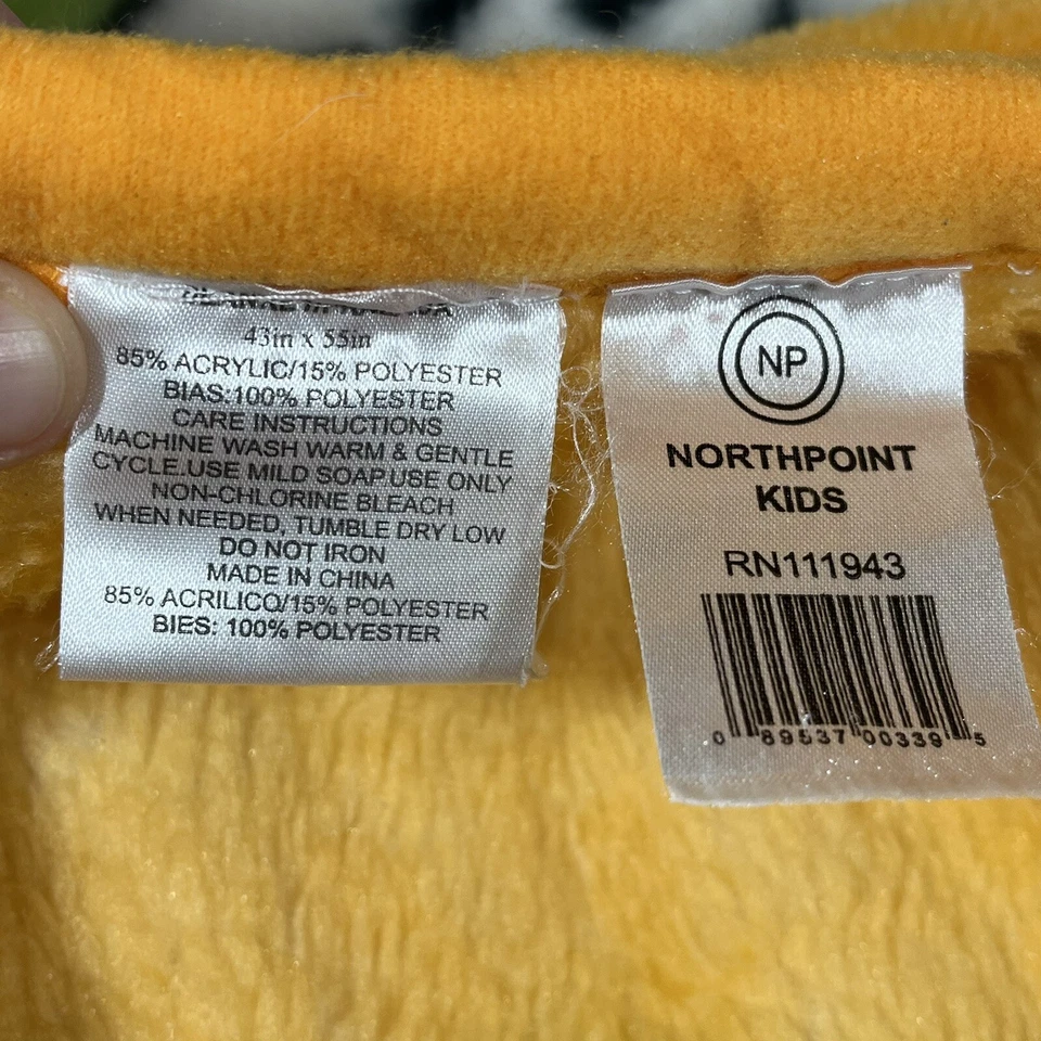 RARE Vintage Northpoint Kids Toddler Fleece Blanket Orange Dalmatians Dog O1 - Image 4 of 4